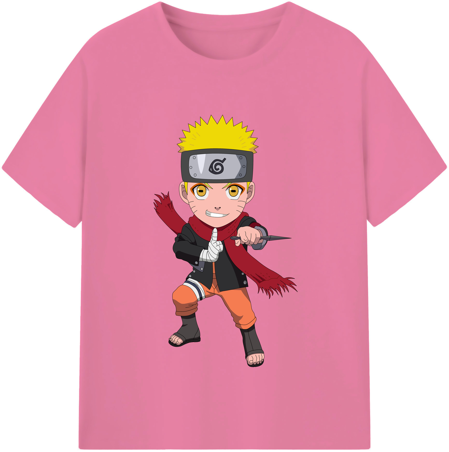 （画像用） NARUTO -ナルト- うずまき ナルト Uzumaki Naruto 綿100％半袖Tシャツ（フロントプリント）